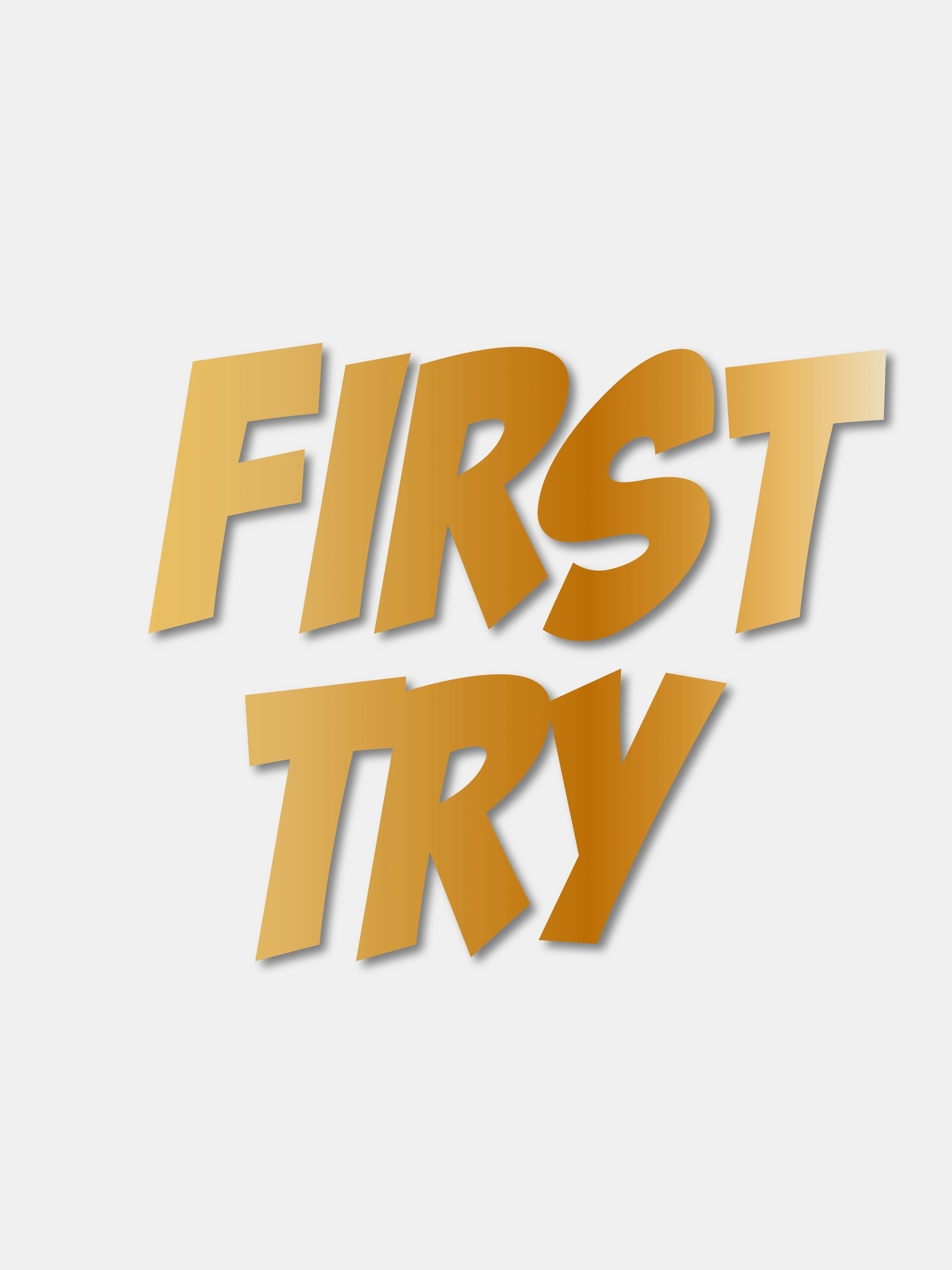 Золотой наклейка "First Try"