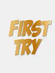 Золотой наклейка "First Try"