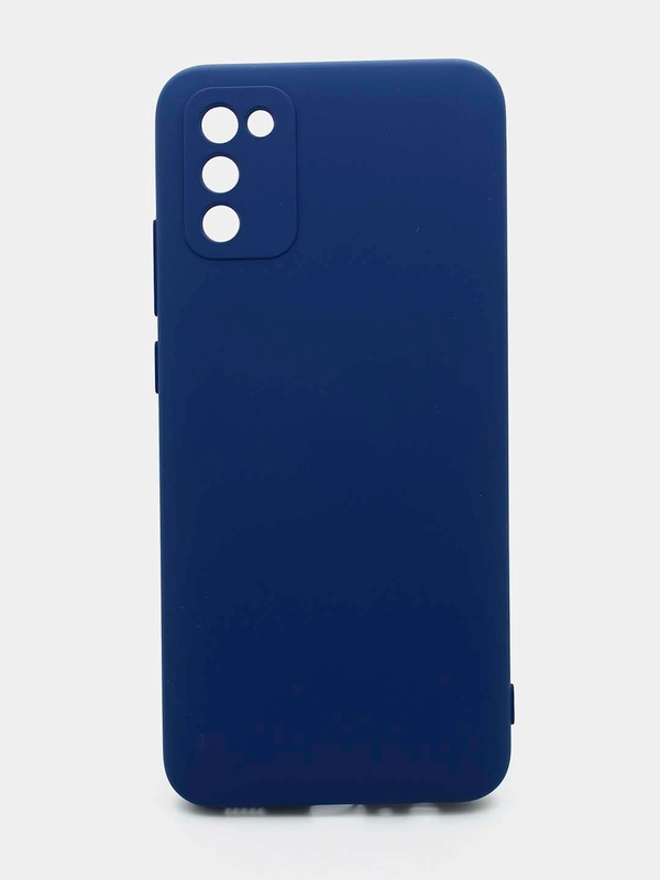Чехол силиконовый с микрофиброй и защитой камеры для Samsung Galaxy A02s (самсунг)