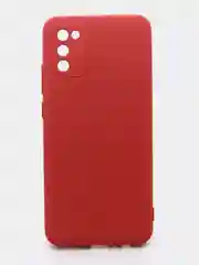 Коралловый чехол силиконовый с микрофиброй и защитой камеры для Samsung Galaxy A02s (самсунг)