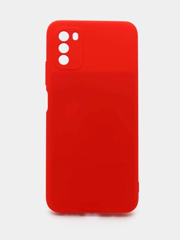 Чехол силиконовый с микрофиброй и защитой камеры для Xiaomi Poco M3 (покофон)