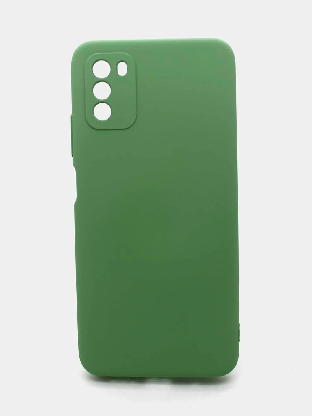 Лесной зеленый чехол силиконовый с микрофиброй и защитой камеры для Xiaomi Poco M3 (покофон)
