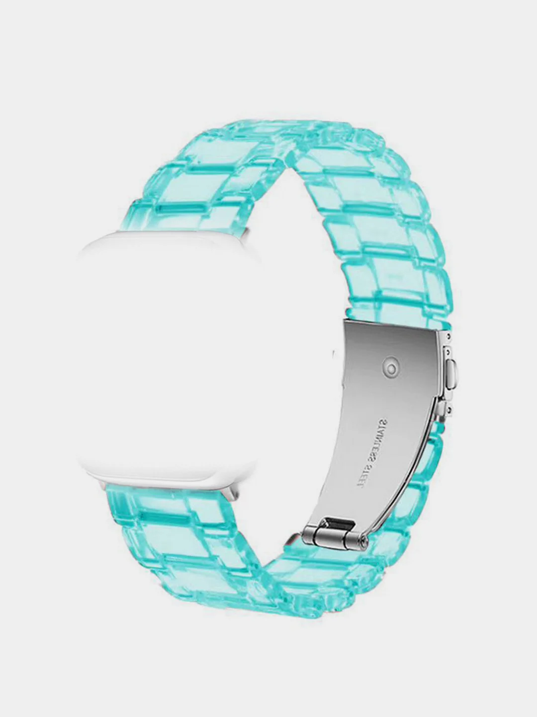 Голубой ремешок прозрачный для Apple Watch 1 2 3 4 5 6 SE