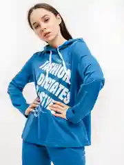 Женский синий костюм с капюшоном