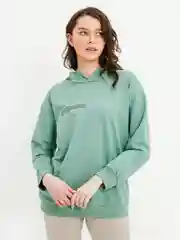 Мятный худи женское с капюшоном