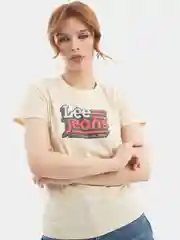Футболка женская Lee Crew Neck Tee Bleached Sand с принтом