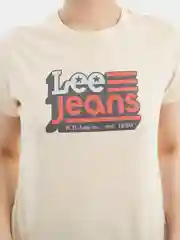 Футболка женская Lee Crew Neck Tee Bleached Sand с принтом