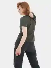 Футболка женская Lee V NECK TEE SERPICO GREEN однотонная, V-образный вырез