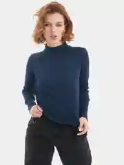 Лонгслив женский Lee LS STRIPED RIB TEE WASHED BLUE, темно-синий, полосатый