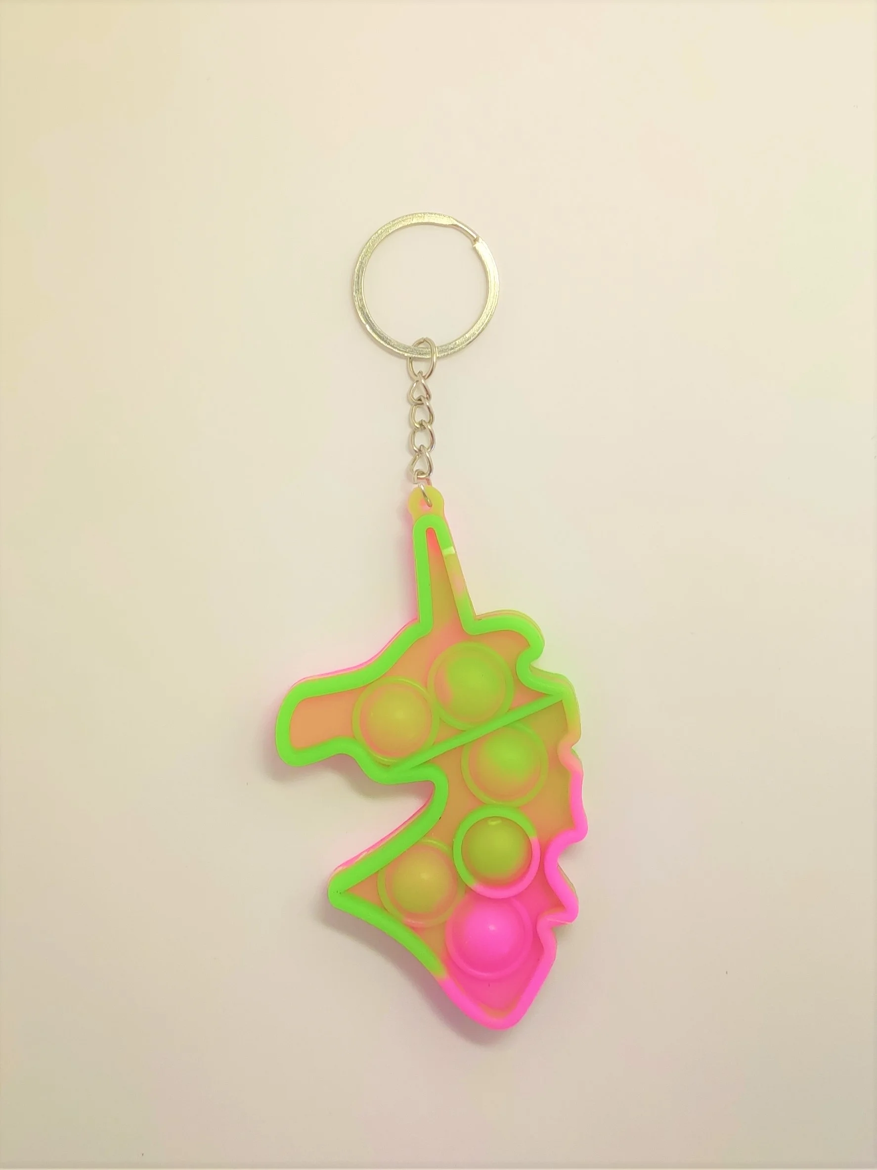 Серый меланж брелок для ключей Pop it