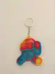 Серебряный брелок для ключей Pop it