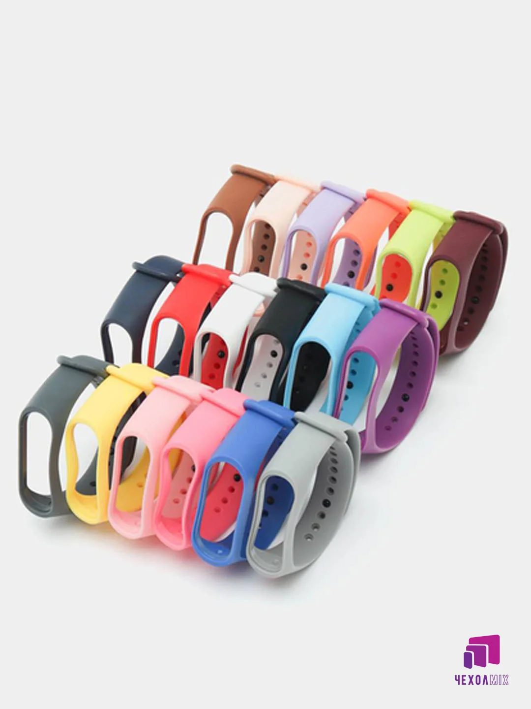 Белый силиконовый ремешок Xiaomi Mi Band 5 / Band 6