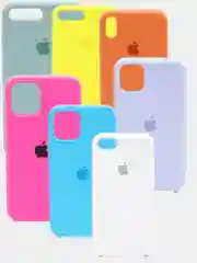 Зеленый чехол Silicone Case iPhone, открытый низ 11 pro/XR/7 plus/8 plus