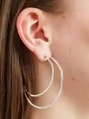 Серебряный серьги "Полумесяц"