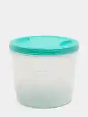 Бирюзовый контейнер пищевой круглый