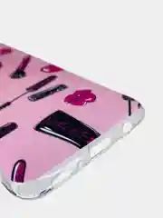 Белый чехол Samsung Galaxy M31, Самсунг Галакси М31 с рисунком "Косметика"