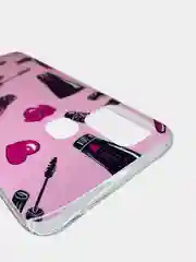 Белый чехол Samsung Galaxy M31, Самсунг Галакси М31 с рисунком "Косметика"
