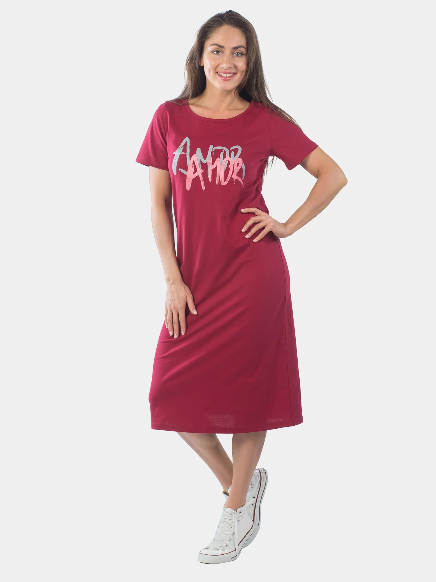 Платье женское AMOR AMOR КП1422П3 бордовый