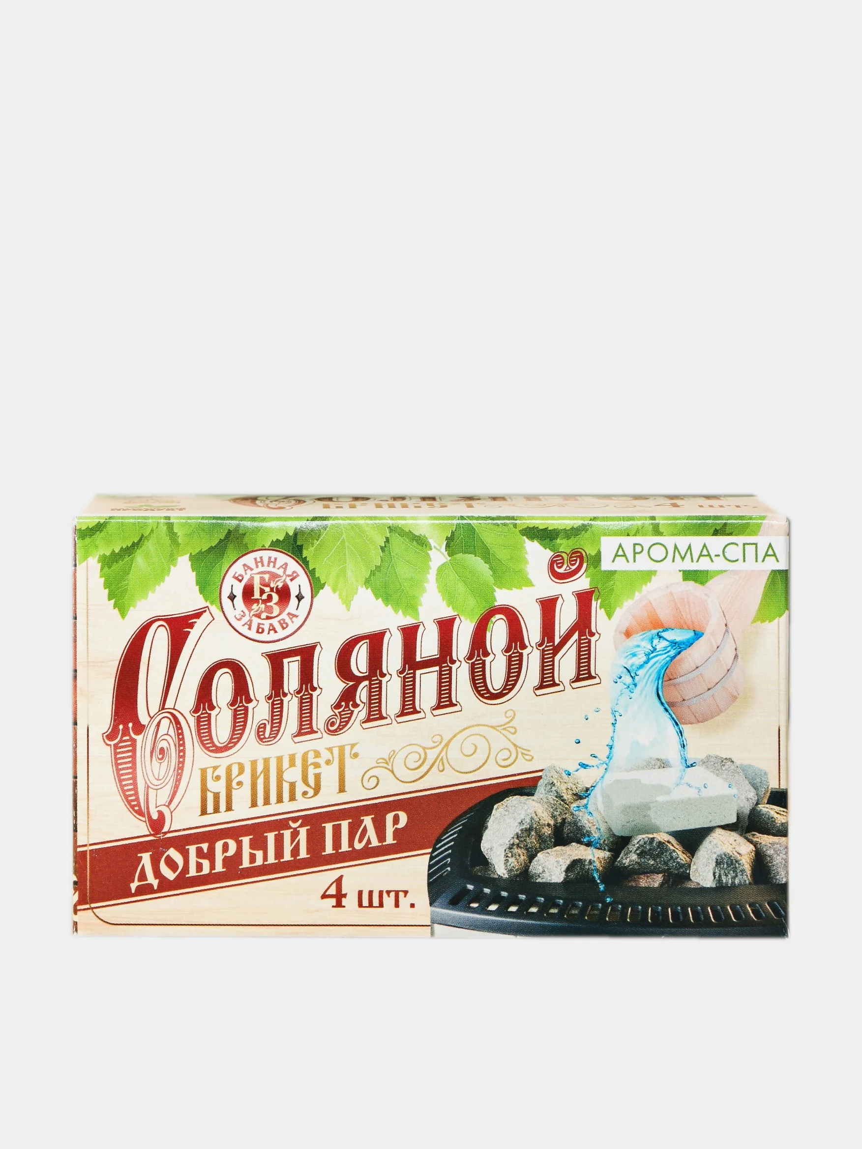 Хаки соляной брикет для бани и сауны, 4 шт, вес 350 гр
