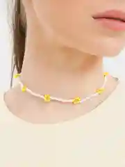Желтый чокер из бисера