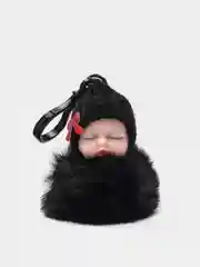 Черный брелок "Спящий малыш"
