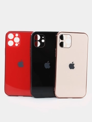 Стеклянный чехол для iPhone 12 mini, 12 Pro, 12 Pro Max, с гальваническим покрытием