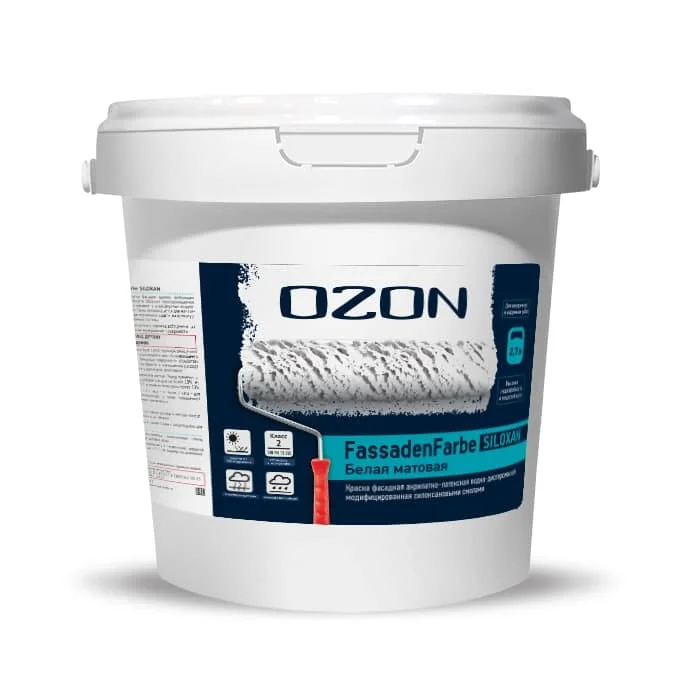 Краска фасадная OZON Fassadenfarbe Silikon ВД-АК 115 силиконовая матовая