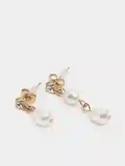 Серьги асимметричные с жемчугом