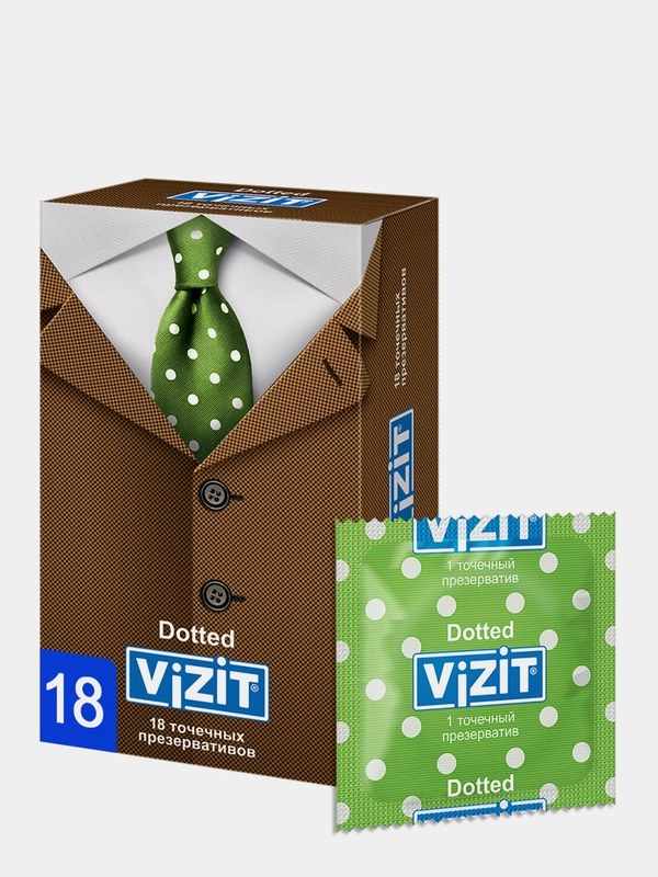Презервативы VIZIT Dotted, 18 штук