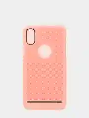 Розовый iphone  X / XS чехол пластиковый с перфорацией