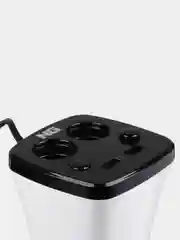 Зарядное устройство в авто подстаканник, 2 гнезда прикуривателя, 2xUSB, 3.1А пластик