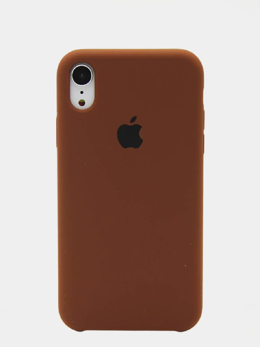 Коричневый чехол Silicone Case для iPhone XR