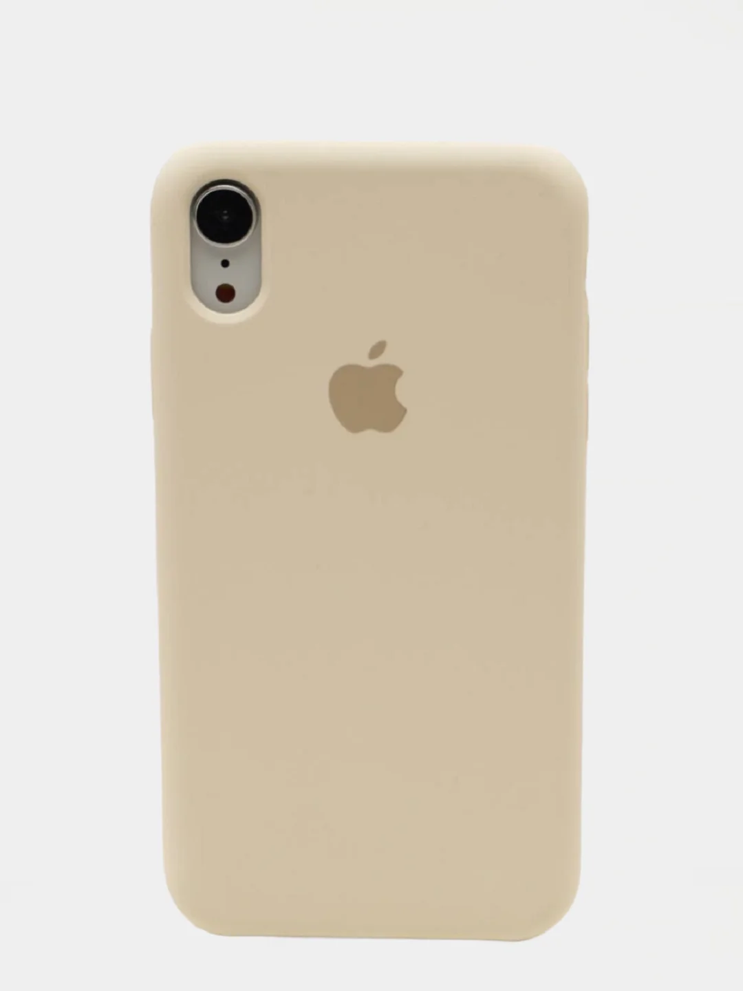 Бежевый меланж чехол Silicone Case для iPhone XR