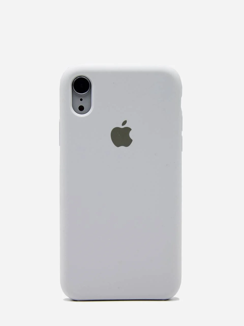 Серый меланж чехол Silicone Case для iPhone XR