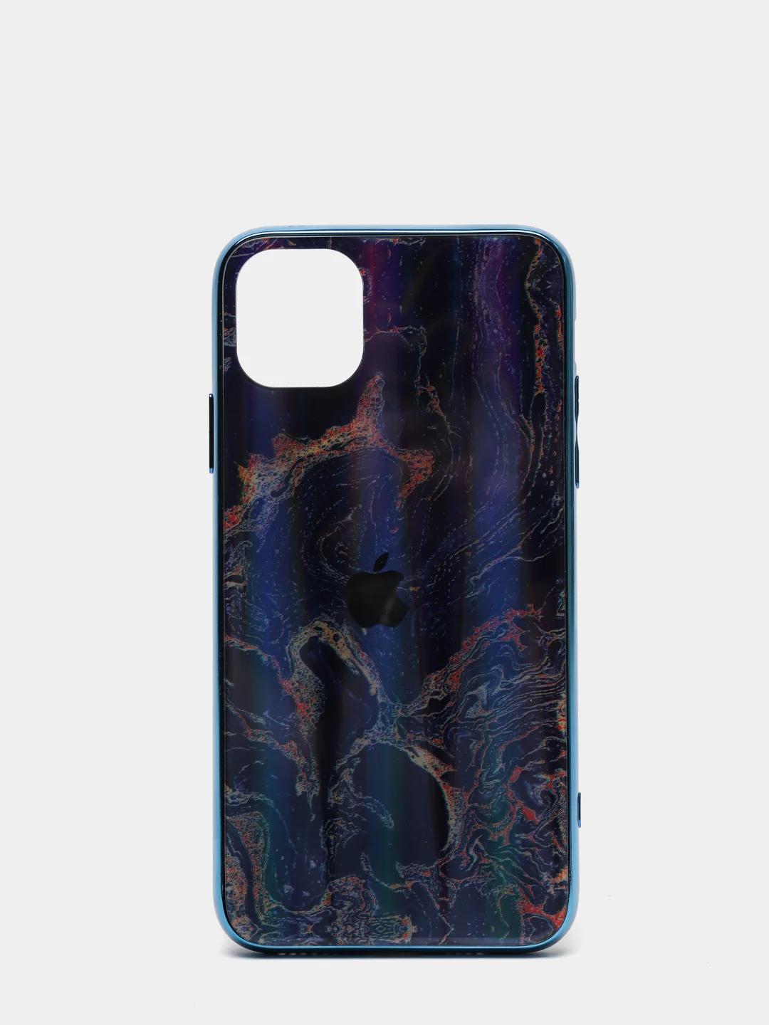 Морской чехол iPhone 11 Pro Max пластиковый мрамор c логотипом
