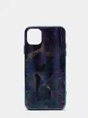 Морской чехол iPhone 11 Pro Max пластиковый мрамор c логотипом