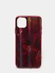 Чехол iPhone 11 Pro Max пластиковый мрамор c логотипом