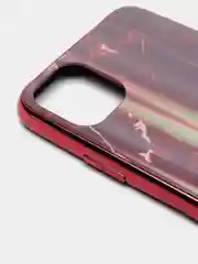 Чехол iPhone 11 Pro Max пластиковый мрамор c логотипом