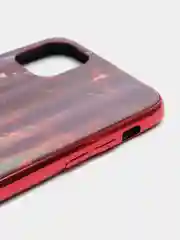 Чехол iPhone 11 Pro Max пластиковый мрамор c логотипом