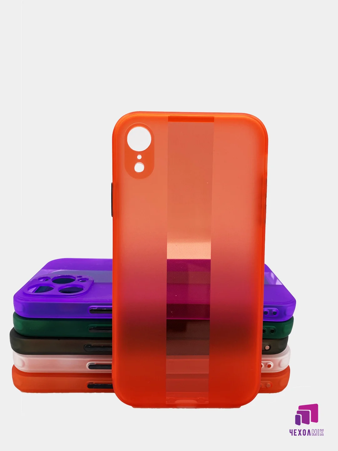 Красный чехол на iPhone XR, 1,5 мм Плотный цветной