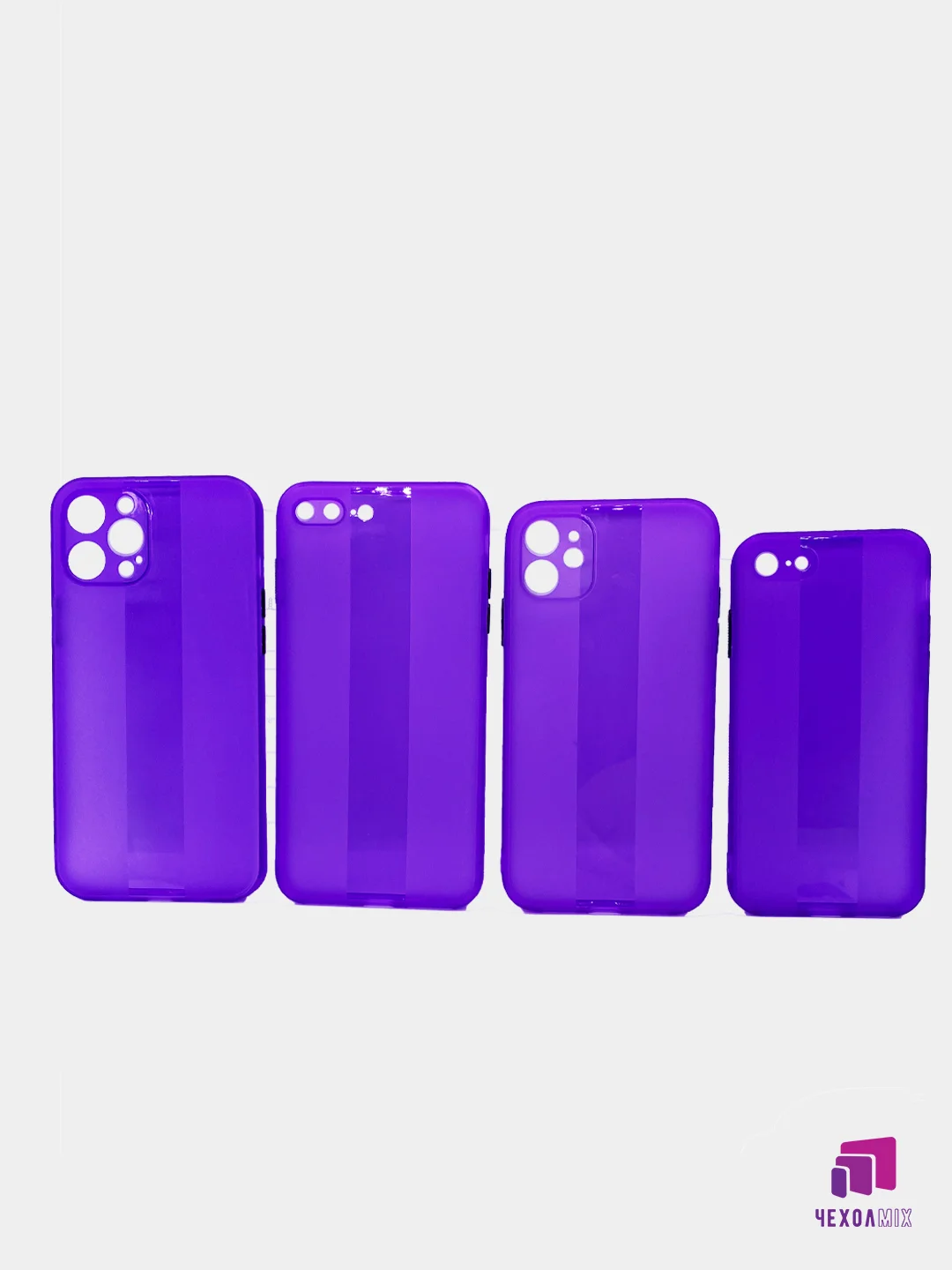 Фиолетовый чехол  iPhone 7/8/SE 2020/ 7+/8+/X/XR/11/ 12/12 pro /2 pro Max/12mini 1.5мм