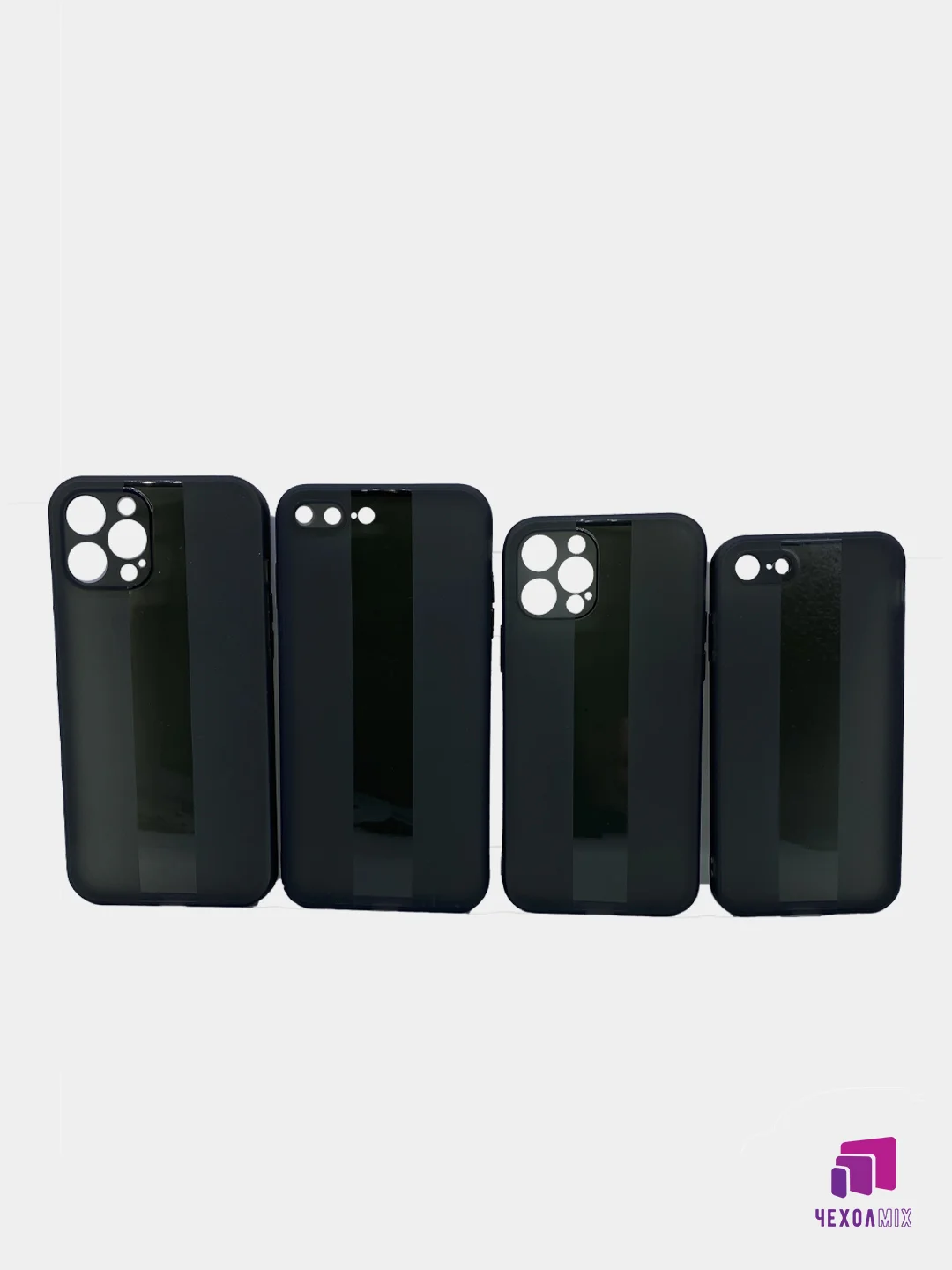 Черный чехол  iPhone 7/8/SE 2020/ 7+/8+/X/XR/11/ 12/12 pro /2 pro Max/12mini 1.5мм