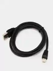 Черный кабель для зарядки, IP usb lightning, 1м, 1,5A, покрытие TPE