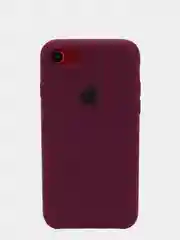 Багровый чехол Silicone Case для iPhone 7, 8, SE2, iPhone Se2 2020, с логотипом