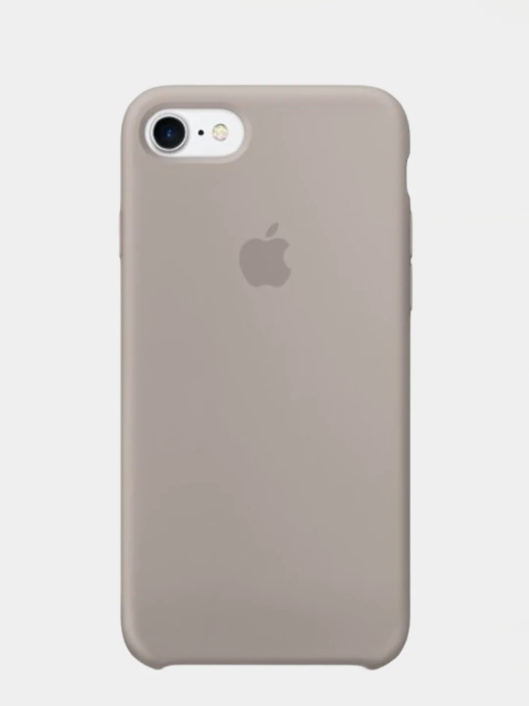Серый чехол Silicone Case для iPhone 7, 8, SE2, iPhone Se2 2020, с логотипом