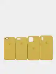 Желтый чехол Silicone case для iPhone 11/XR/12/7/8/X/XS/6S/Pro/Max,Plus,SE Силиконовый (айфон)