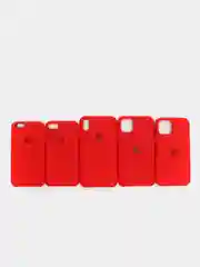 Красный чехол Silicone case для iPhone 11/XR/12/7/8/X/XS/6S/Pro/Max,Plus,SE Силиконовый (айфон)