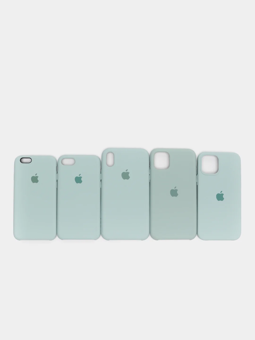 Мятный чехол Silicone case для iPhone 11/XR/12/7/8/X/XS/6S/Pro/Max,Plus,SE Силиконовый (айфон)