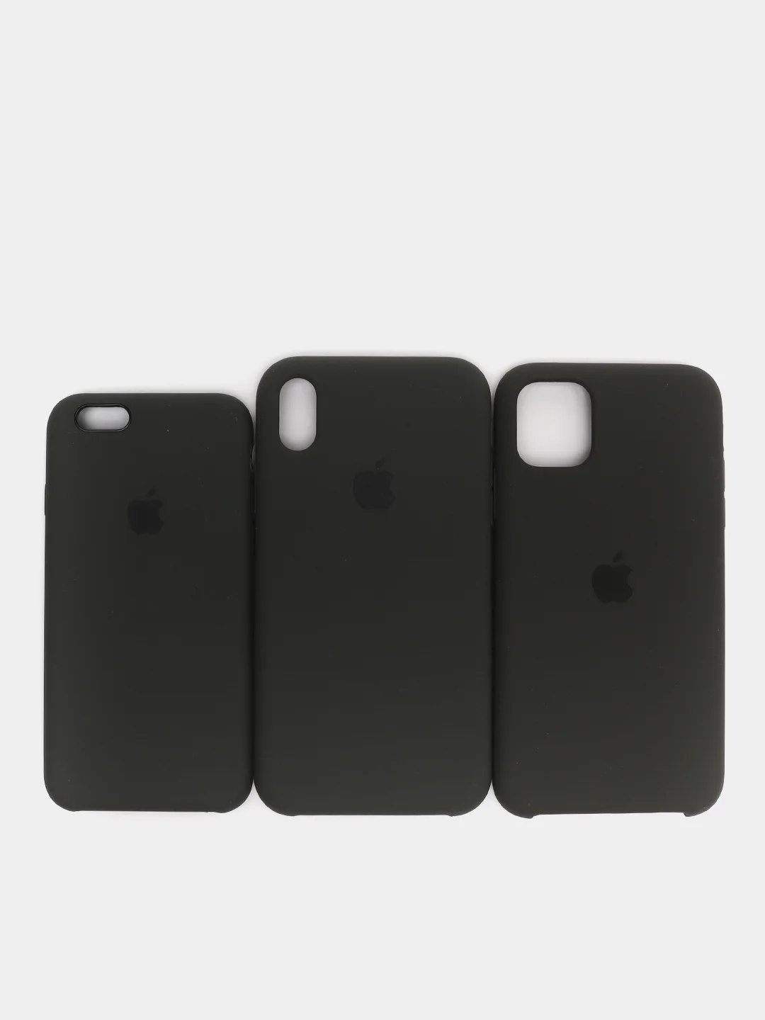 Угольный чехол Silicone case для iPhone 11/XR/12/7/8/X/XS/6S/Pro/Max,Plus,SE Силиконовый (айфон)