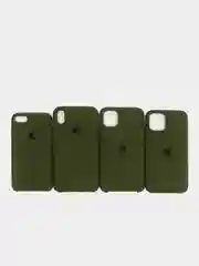 Хаки чехол Silicone case для iPhone 11/XR/12/7/8/X/XS/6S/Pro/Max,Plus,SE Силиконовый (айфон)